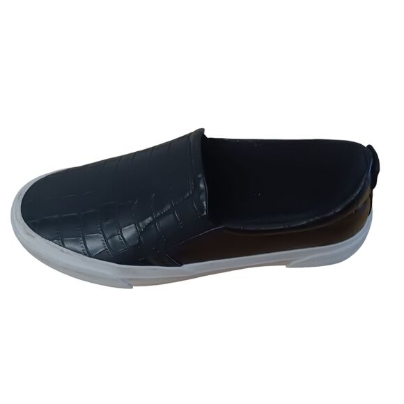 Jenn Ardor Black Croc Pattern Slip On Skate Shoes Size 10 - Picture 2 of 6